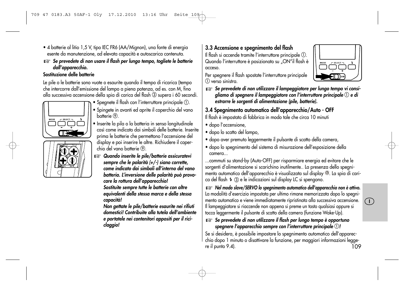 Metz MECABLITZ 50 AF-1 digital Olympus User Manual | Page 109 / 166