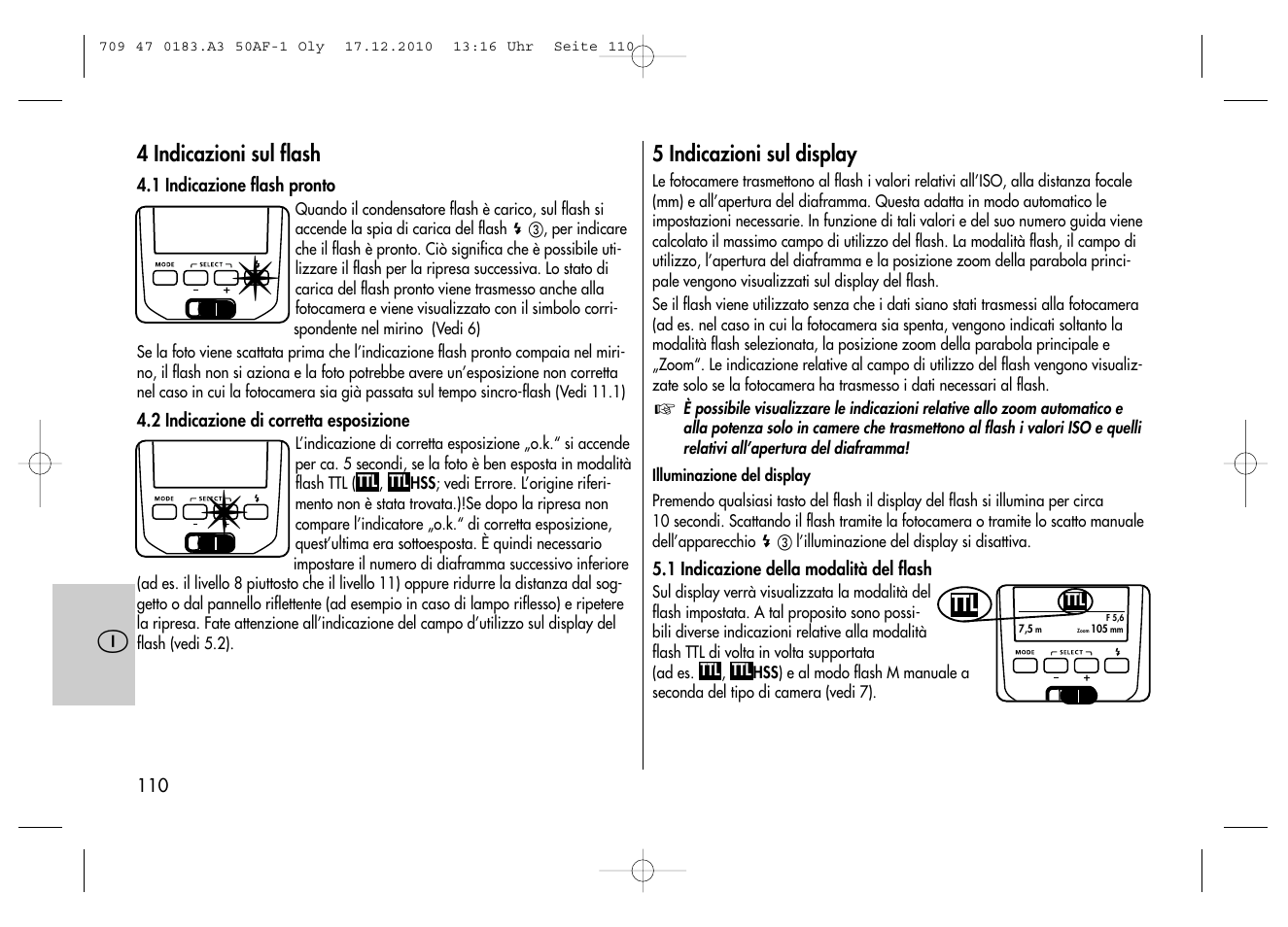 Metz MECABLITZ 50 AF-1 digital Olympus User Manual | Page 110 / 166