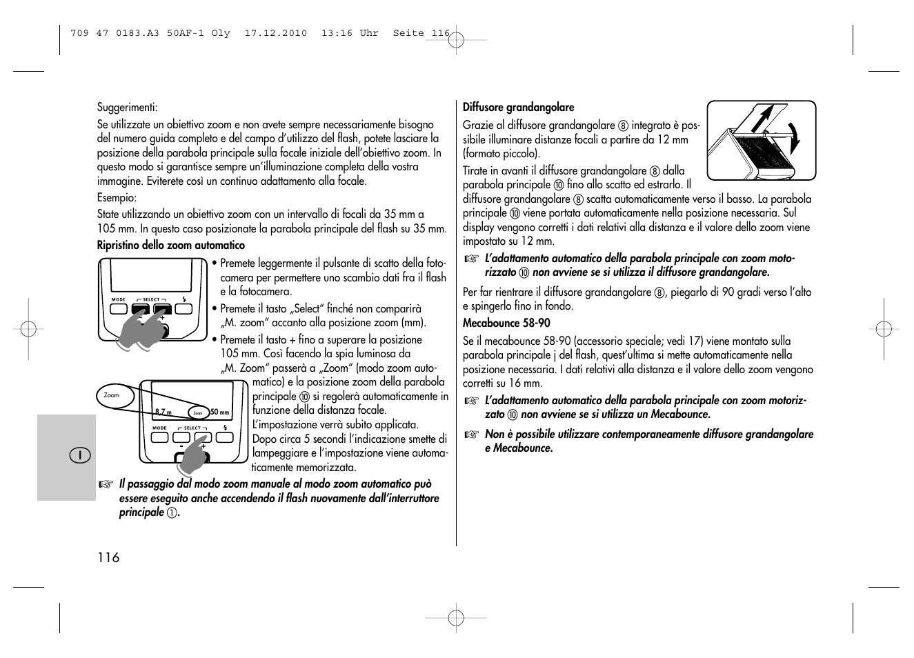 Metz MECABLITZ 50 AF-1 digital Olympus User Manual | Page 116 / 166