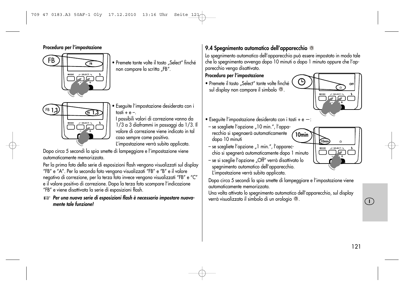 Metz MECABLITZ 50 AF-1 digital Olympus User Manual | Page 121 / 166
