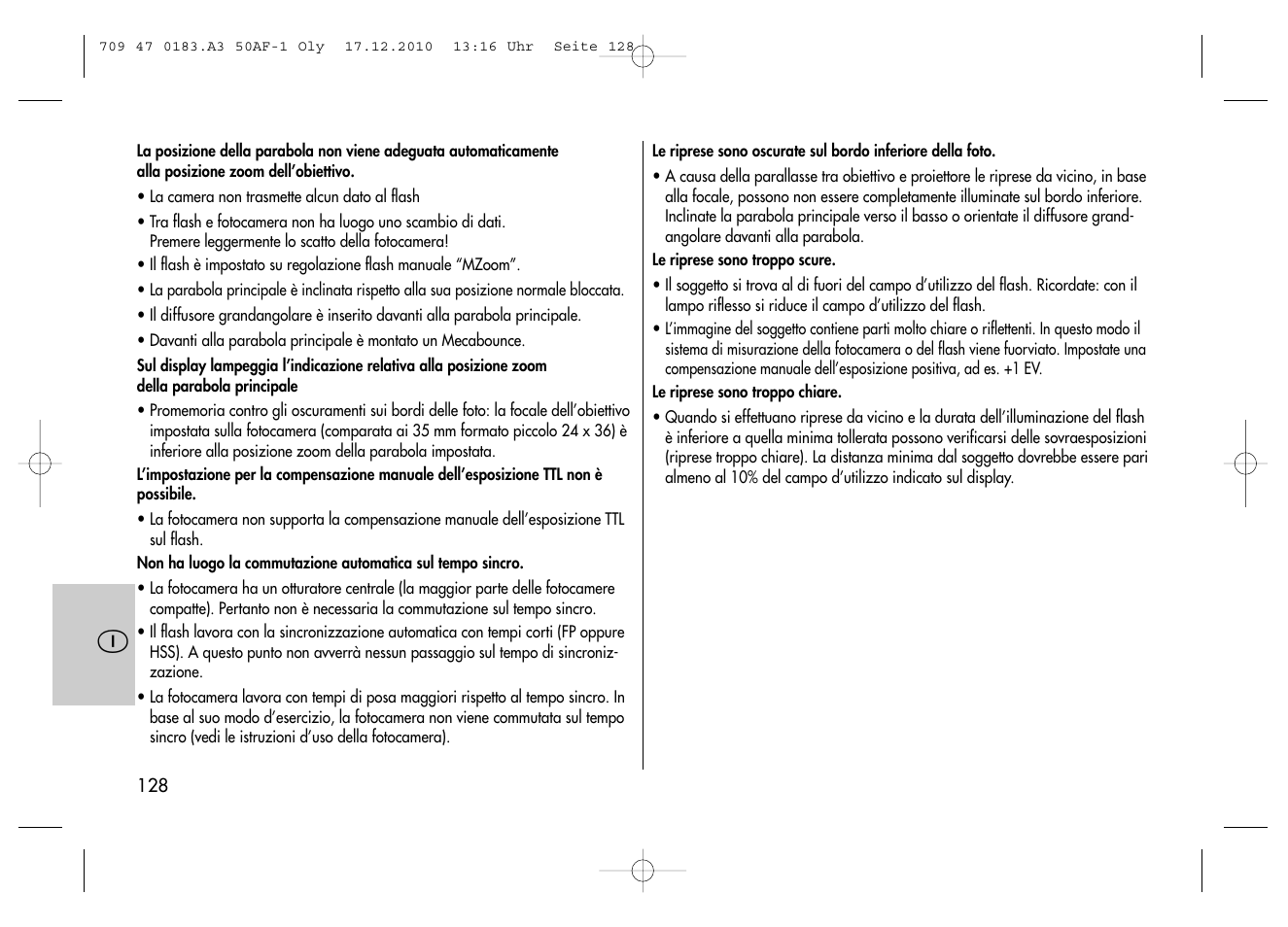 Metz MECABLITZ 50 AF-1 digital Olympus User Manual | Page 128 / 166