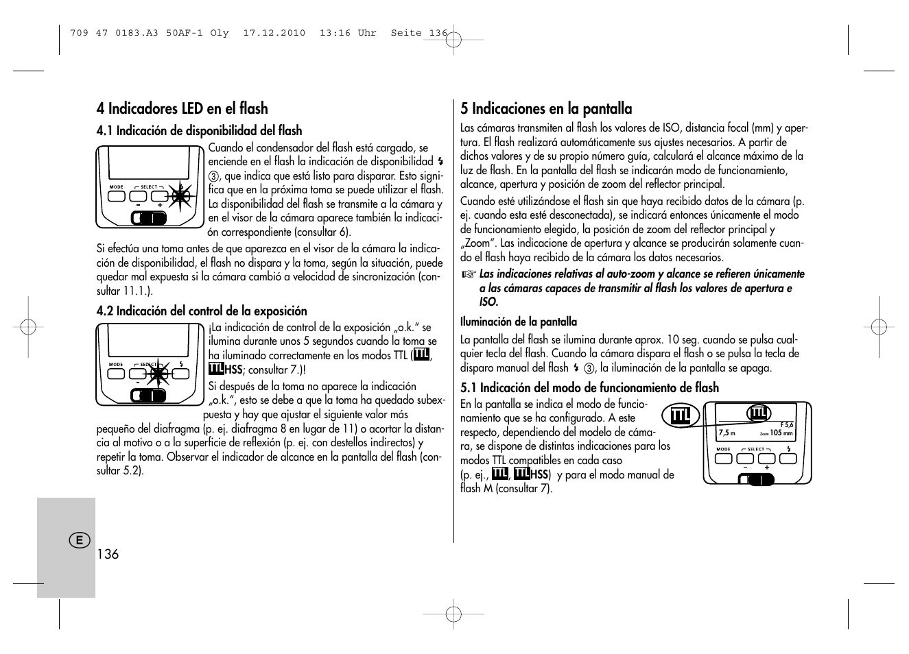 Metz MECABLITZ 50 AF-1 digital Olympus User Manual | Page 136 / 166
