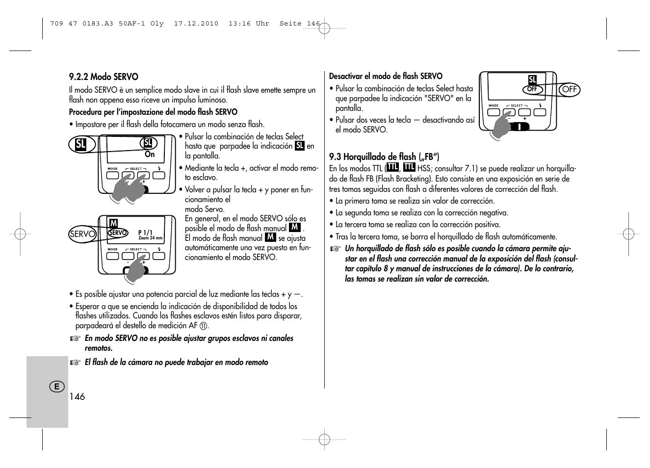 Metz MECABLITZ 50 AF-1 digital Olympus User Manual | Page 146 / 166