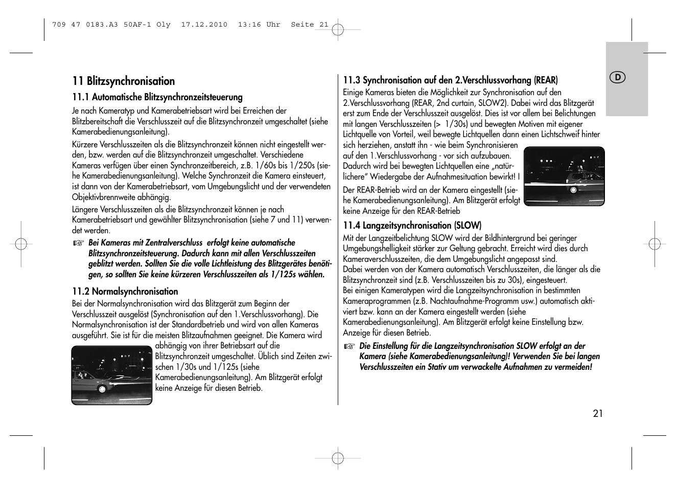Metz MECABLITZ 50 AF-1 digital Olympus User Manual | Page 21 / 166