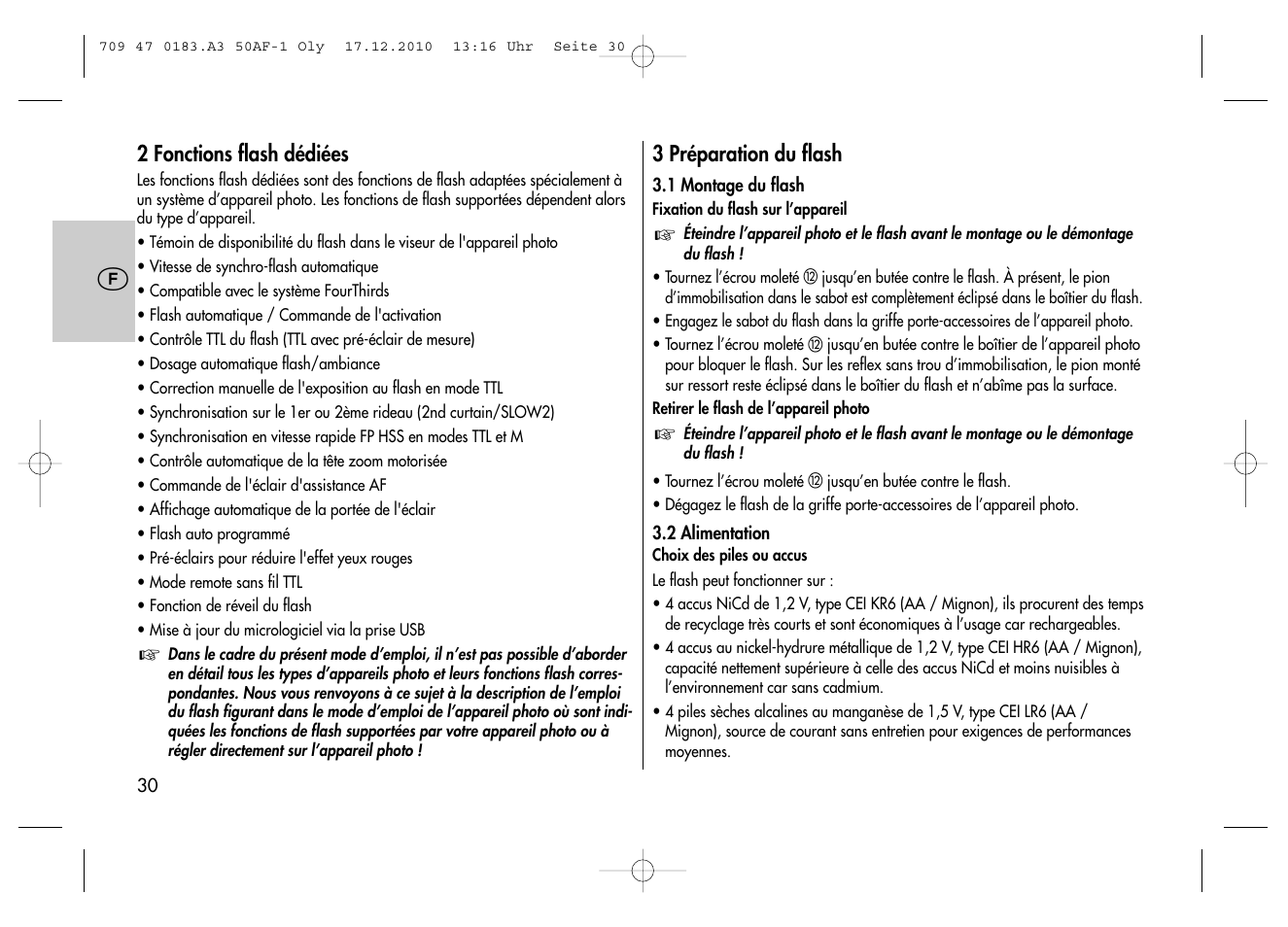 Metz MECABLITZ 50 AF-1 digital Olympus User Manual | Page 30 / 166