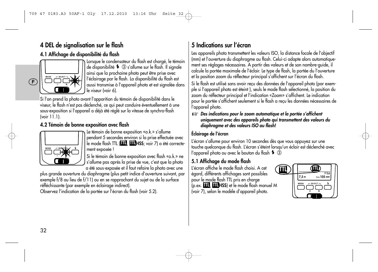 Metz MECABLITZ 50 AF-1 digital Olympus User Manual | Page 32 / 166