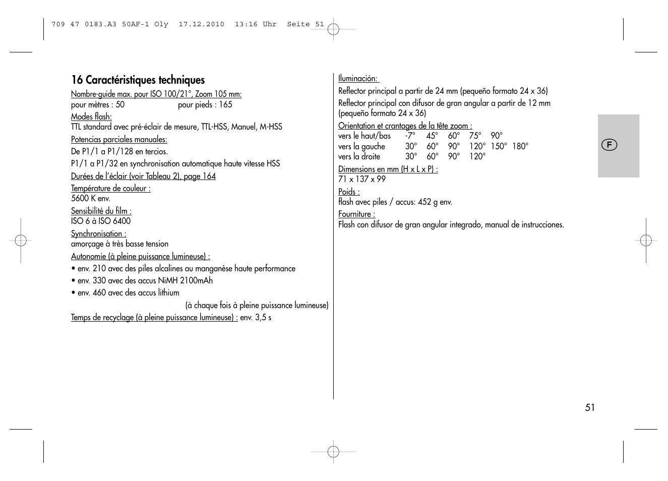 Metz MECABLITZ 50 AF-1 digital Olympus User Manual | Page 51 / 166