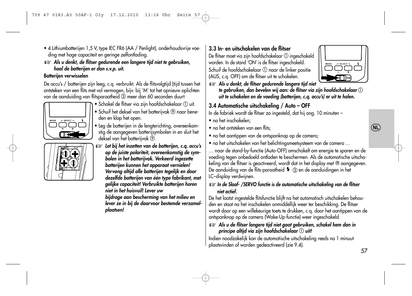 Metz MECABLITZ 50 AF-1 digital Olympus User Manual | Page 57 / 166