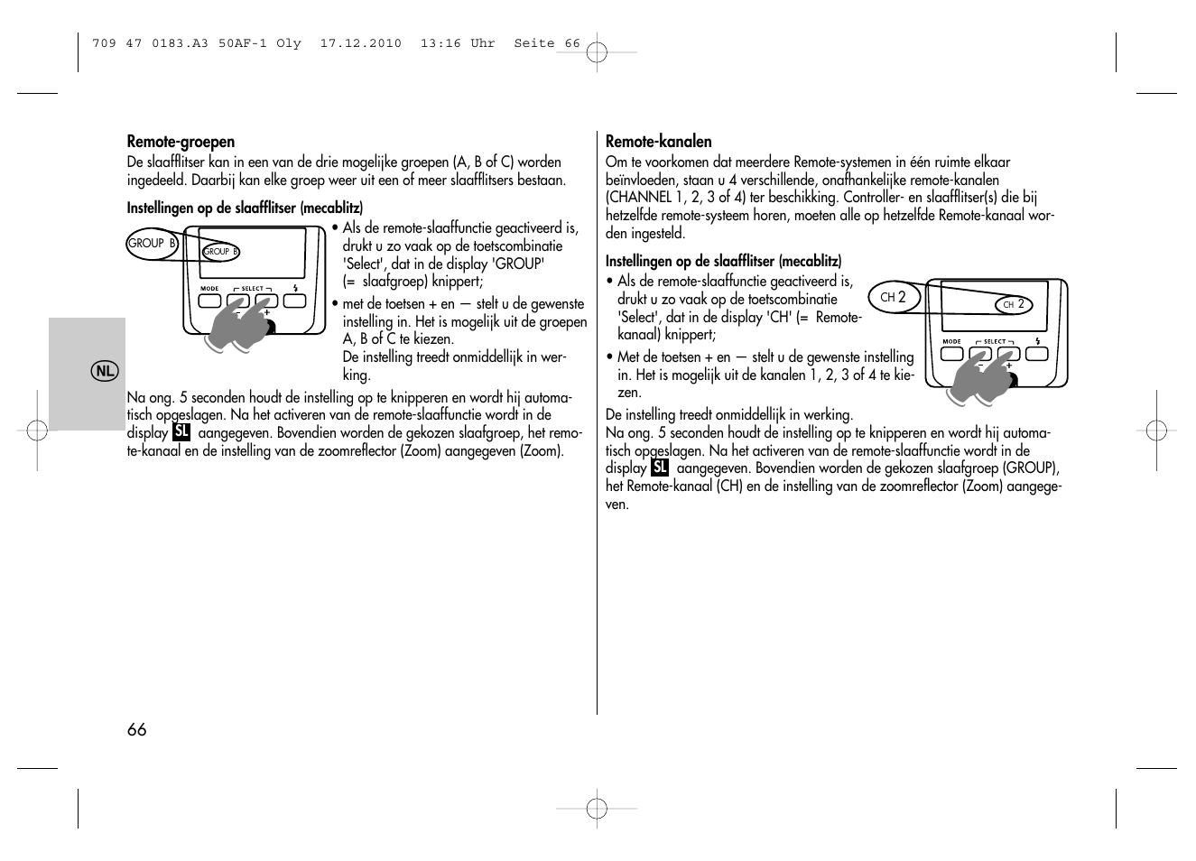 Metz MECABLITZ 50 AF-1 digital Olympus User Manual | Page 66 / 166