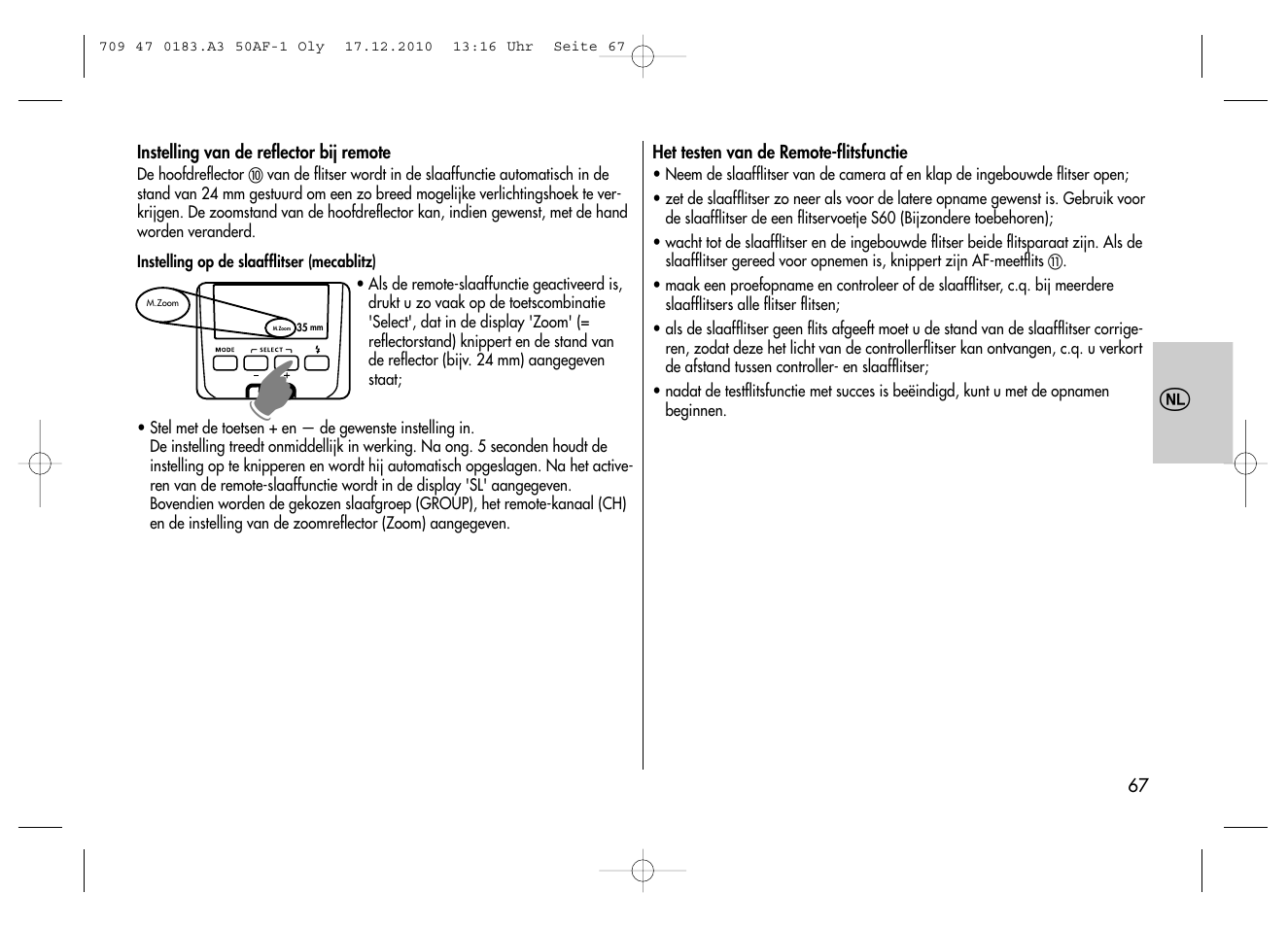 Metz MECABLITZ 50 AF-1 digital Olympus User Manual | Page 67 / 166