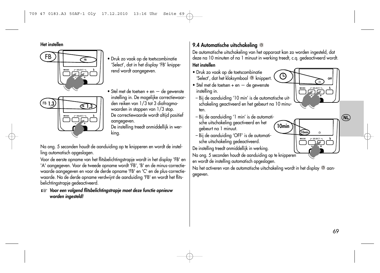 Metz MECABLITZ 50 AF-1 digital Olympus User Manual | Page 69 / 166