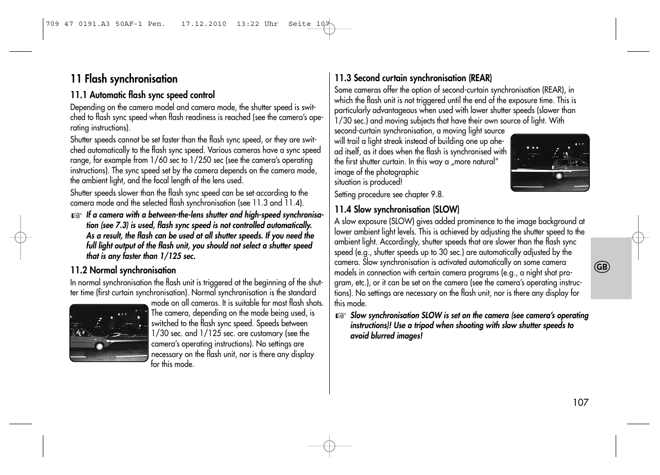 Metz MECABLITZ 50 AF-1 digital Pentax User Manual | Page 107 / 182
