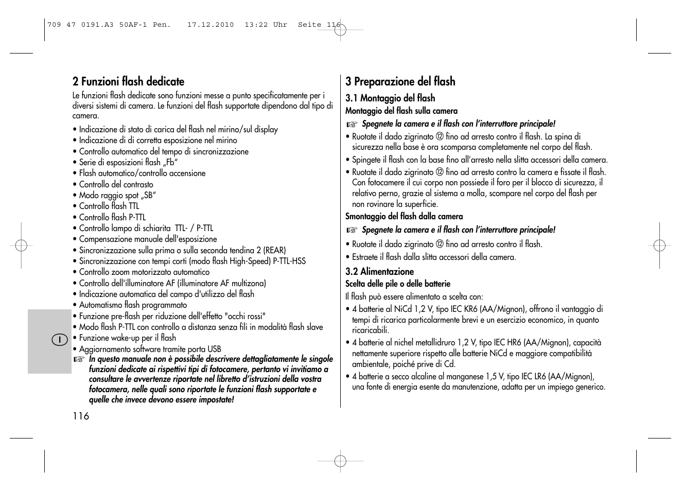 Metz MECABLITZ 50 AF-1 digital Pentax User Manual | Page 116 / 182