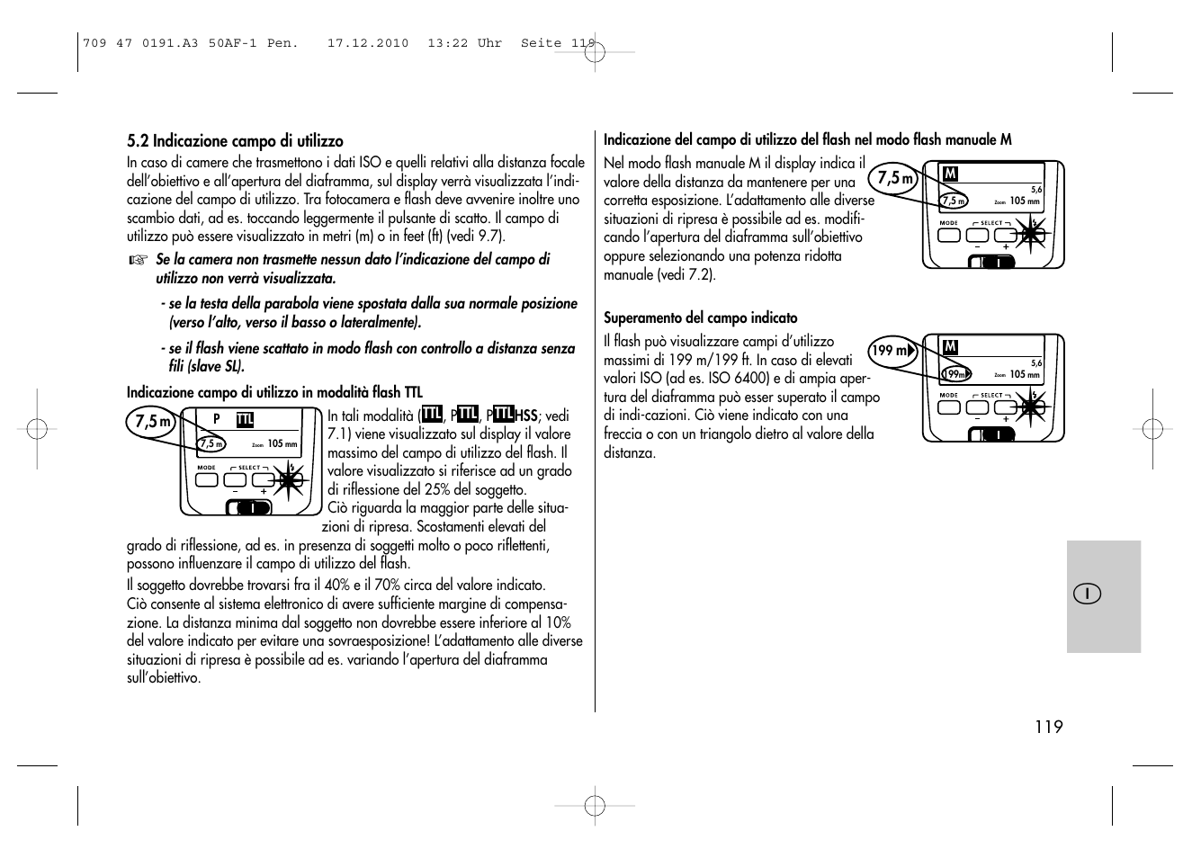 Metz MECABLITZ 50 AF-1 digital Pentax User Manual | Page 119 / 182