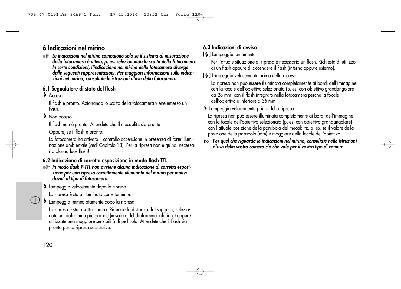Metz MECABLITZ 50 AF-1 digital Pentax User Manual | Page 120 / 182