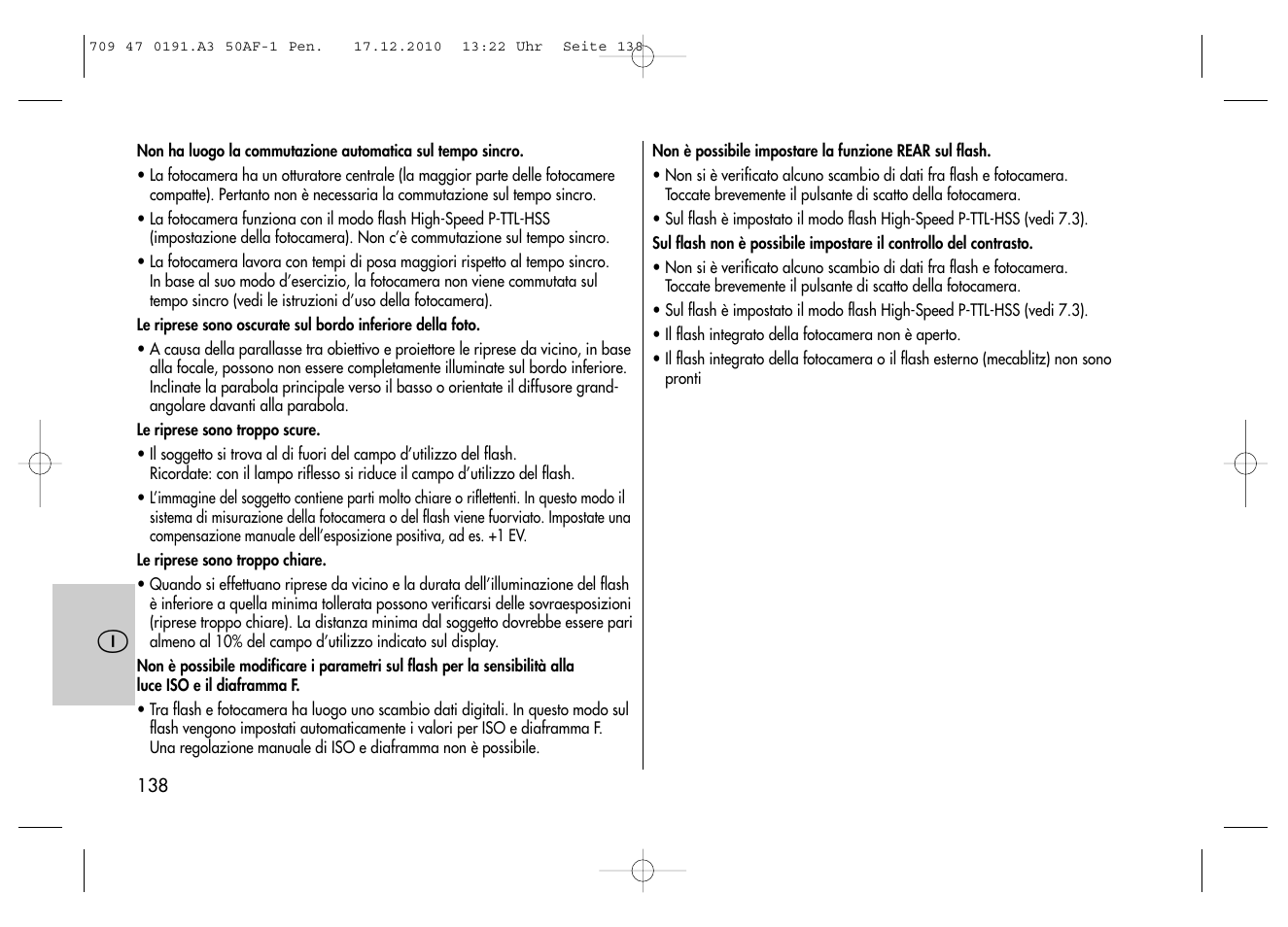 Metz MECABLITZ 50 AF-1 digital Pentax User Manual | Page 138 / 182
