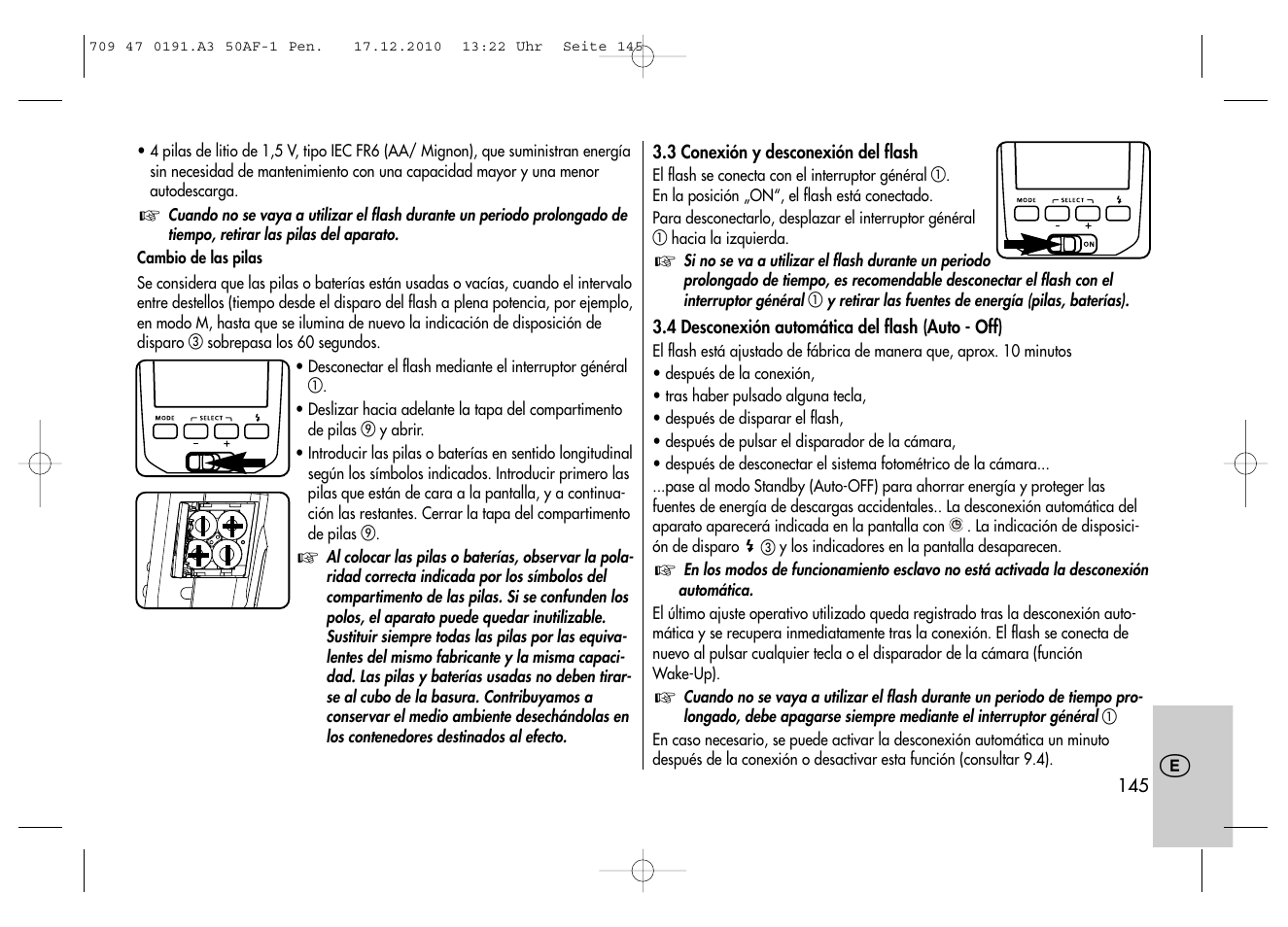 Metz MECABLITZ 50 AF-1 digital Pentax User Manual | Page 145 / 182