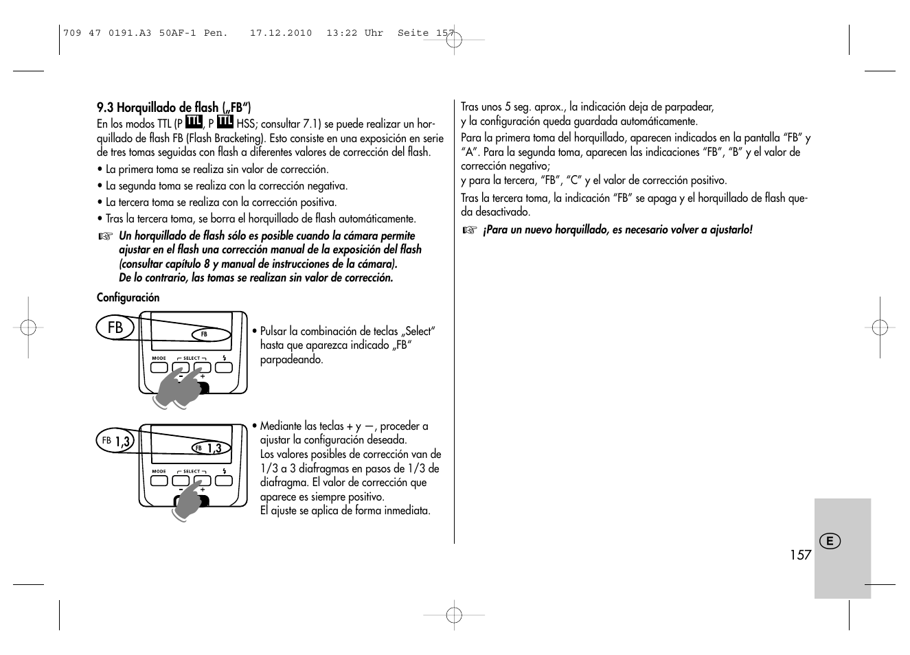 Metz MECABLITZ 50 AF-1 digital Pentax User Manual | Page 157 / 182