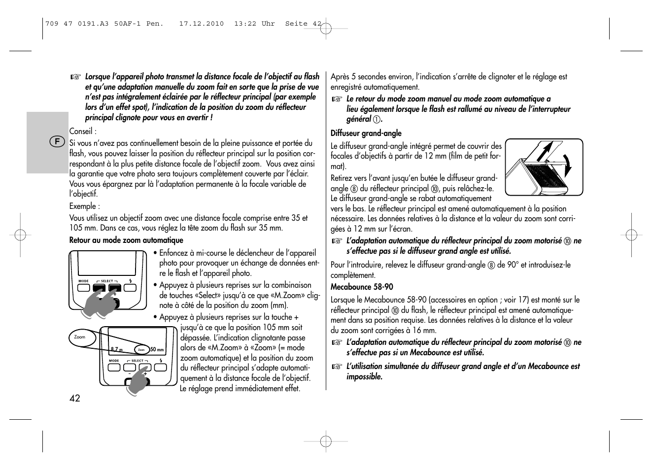 Metz MECABLITZ 50 AF-1 digital Pentax User Manual | Page 42 / 182