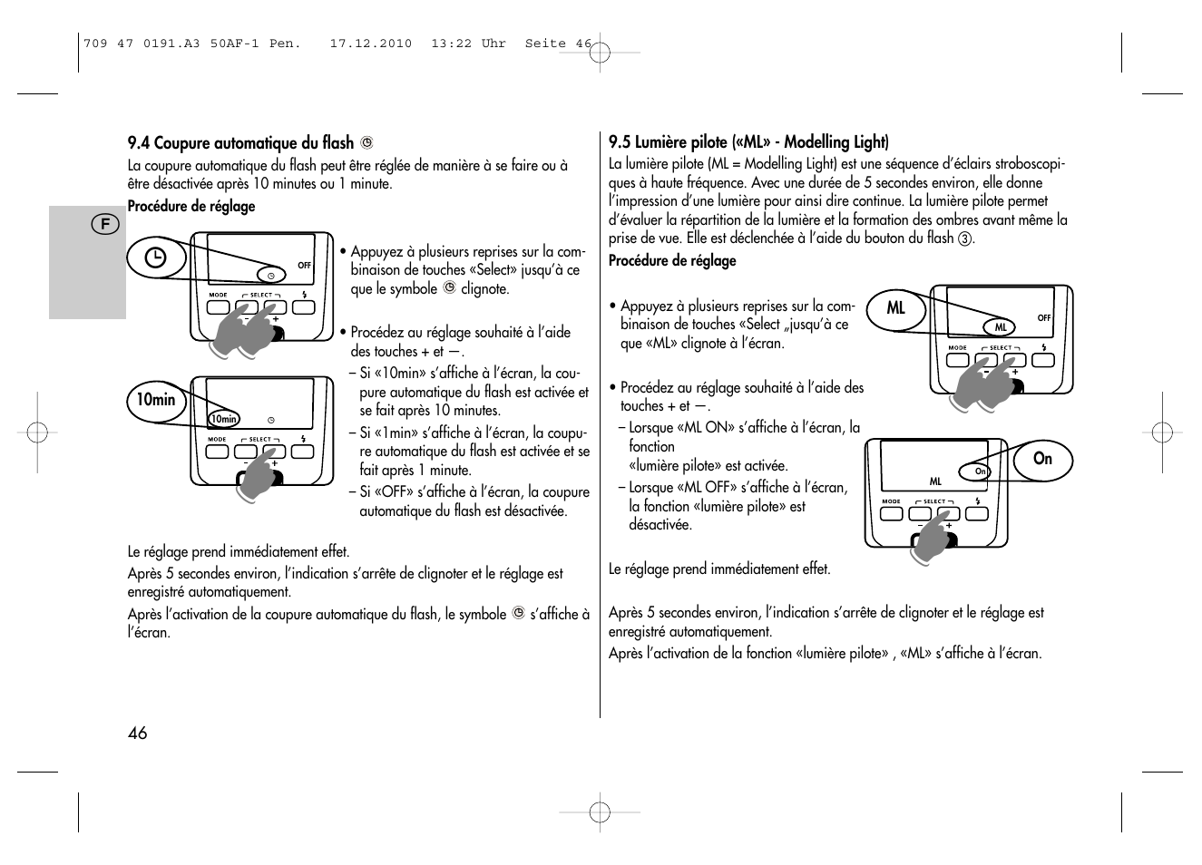 Metz MECABLITZ 50 AF-1 digital Pentax User Manual | Page 46 / 182