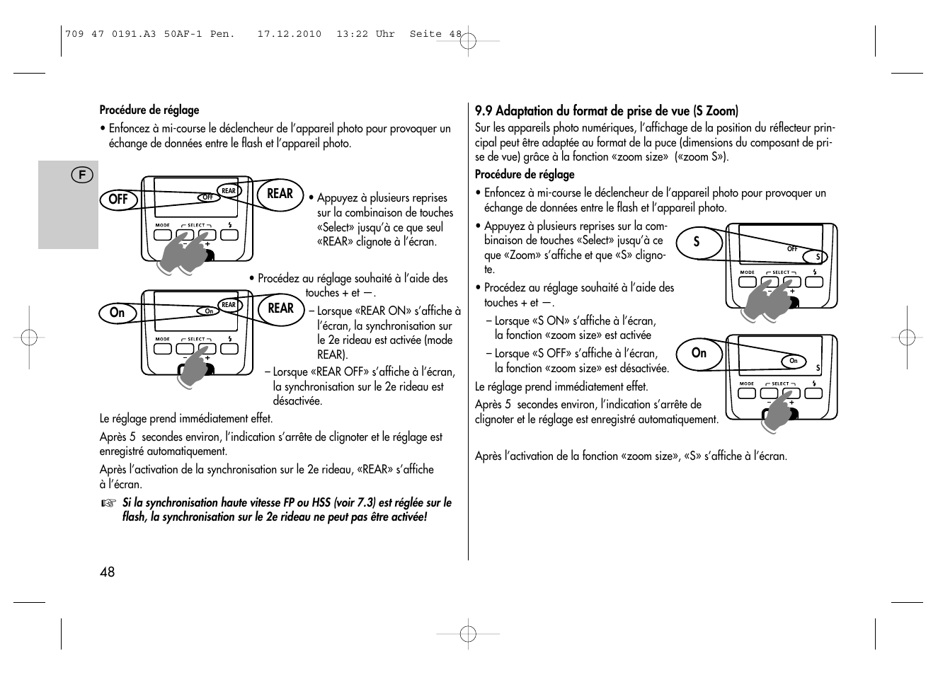 Metz MECABLITZ 50 AF-1 digital Pentax User Manual | Page 48 / 182
