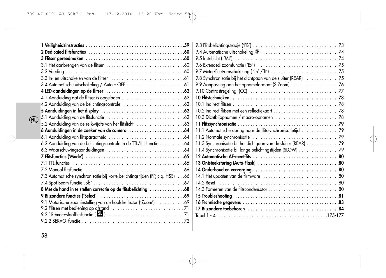 Metz MECABLITZ 50 AF-1 digital Pentax User Manual | Page 58 / 182