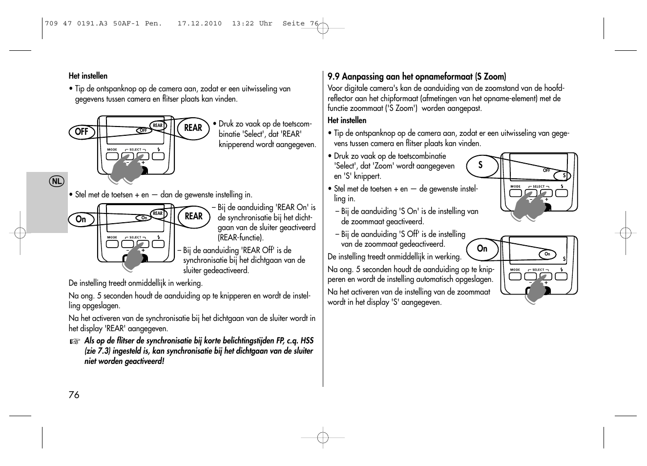Metz MECABLITZ 50 AF-1 digital Pentax User Manual | Page 76 / 182