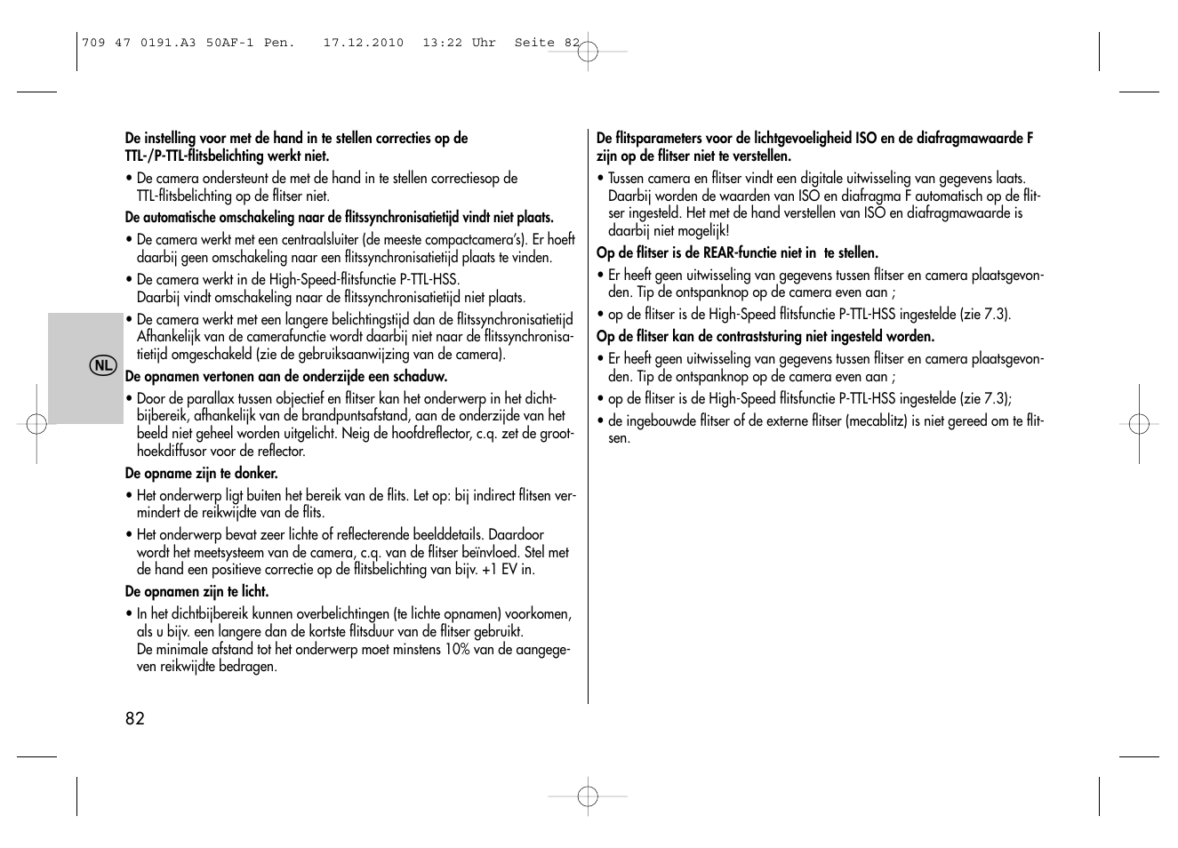 Metz MECABLITZ 50 AF-1 digital Pentax User Manual | Page 82 / 182