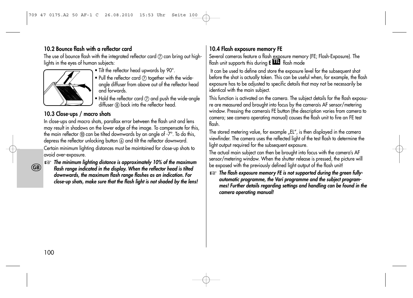 Metz MECABLITZ 50 AF-1 digital Canon User Manual | Page 100 / 174