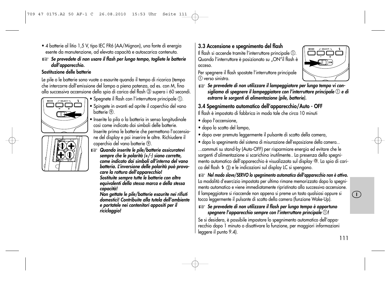 Metz MECABLITZ 50 AF-1 digital Canon User Manual | Page 111 / 174