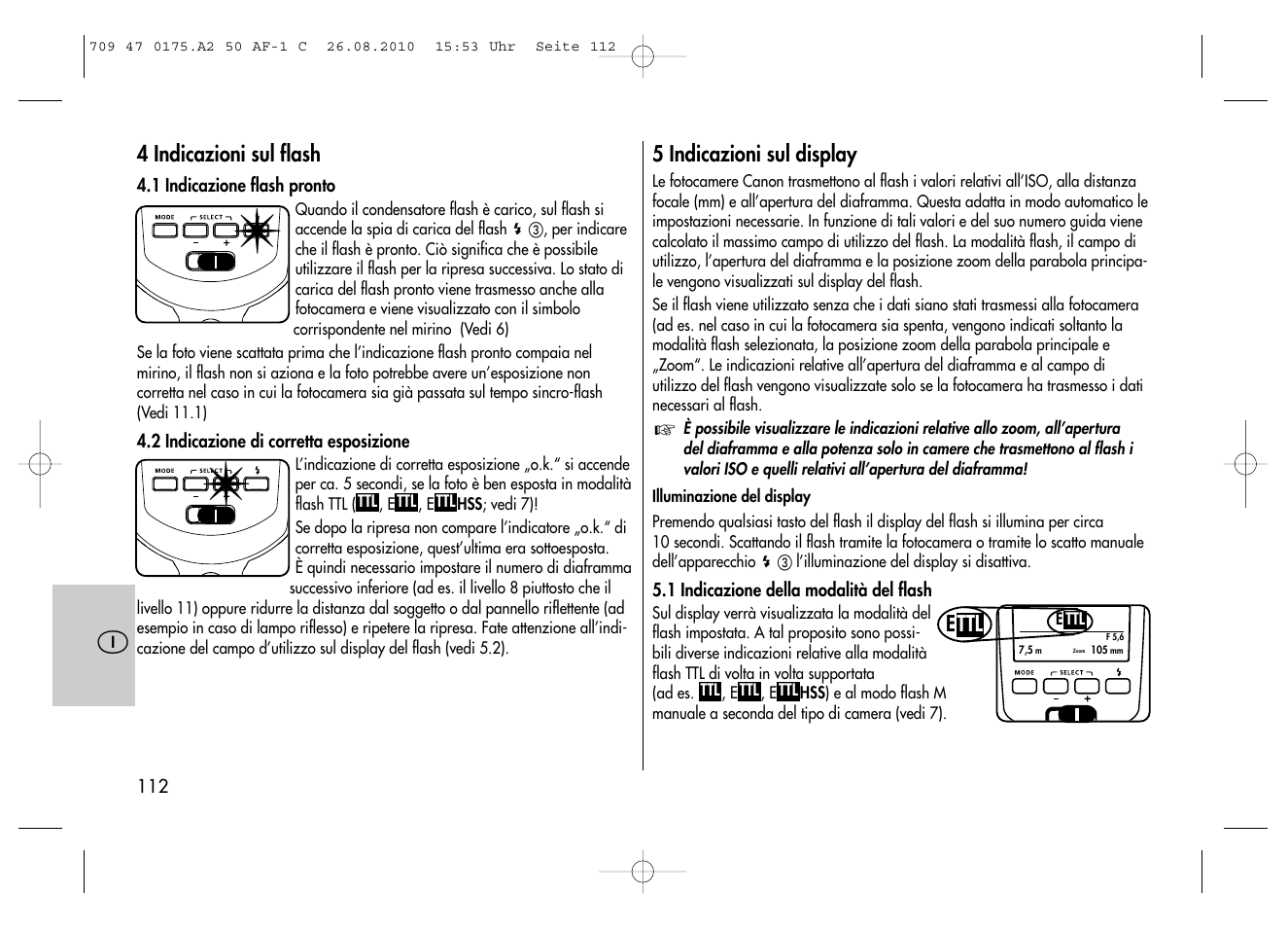 Metz MECABLITZ 50 AF-1 digital Canon User Manual | Page 112 / 174
