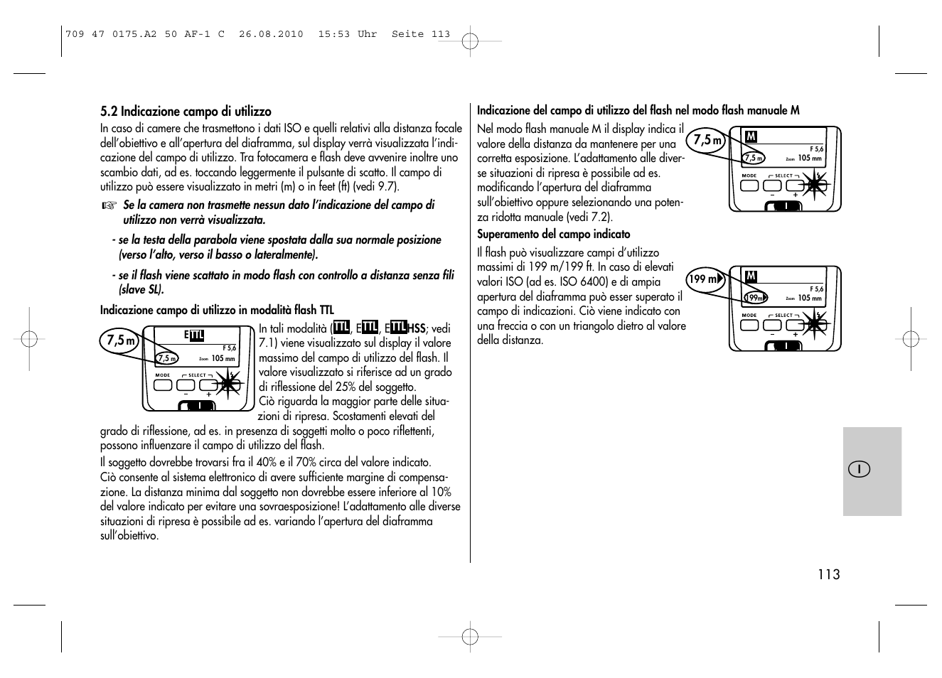 Metz MECABLITZ 50 AF-1 digital Canon User Manual | Page 113 / 174