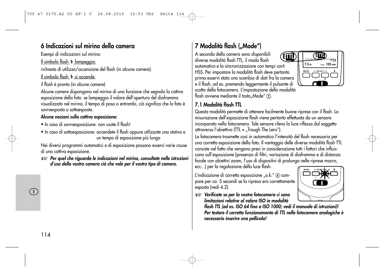 Metz MECABLITZ 50 AF-1 digital Canon User Manual | Page 114 / 174