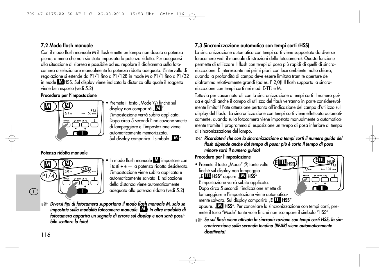 Metz MECABLITZ 50 AF-1 digital Canon User Manual | Page 116 / 174