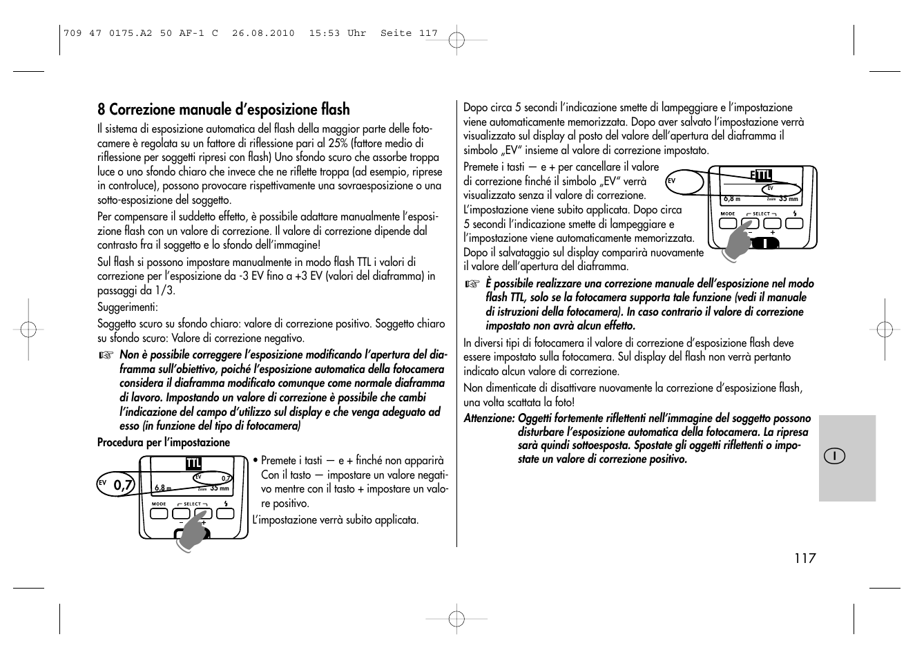 Metz MECABLITZ 50 AF-1 digital Canon User Manual | Page 117 / 174