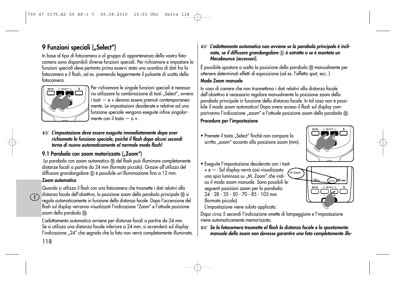Metz MECABLITZ 50 AF-1 digital Canon User Manual | Page 118 / 174