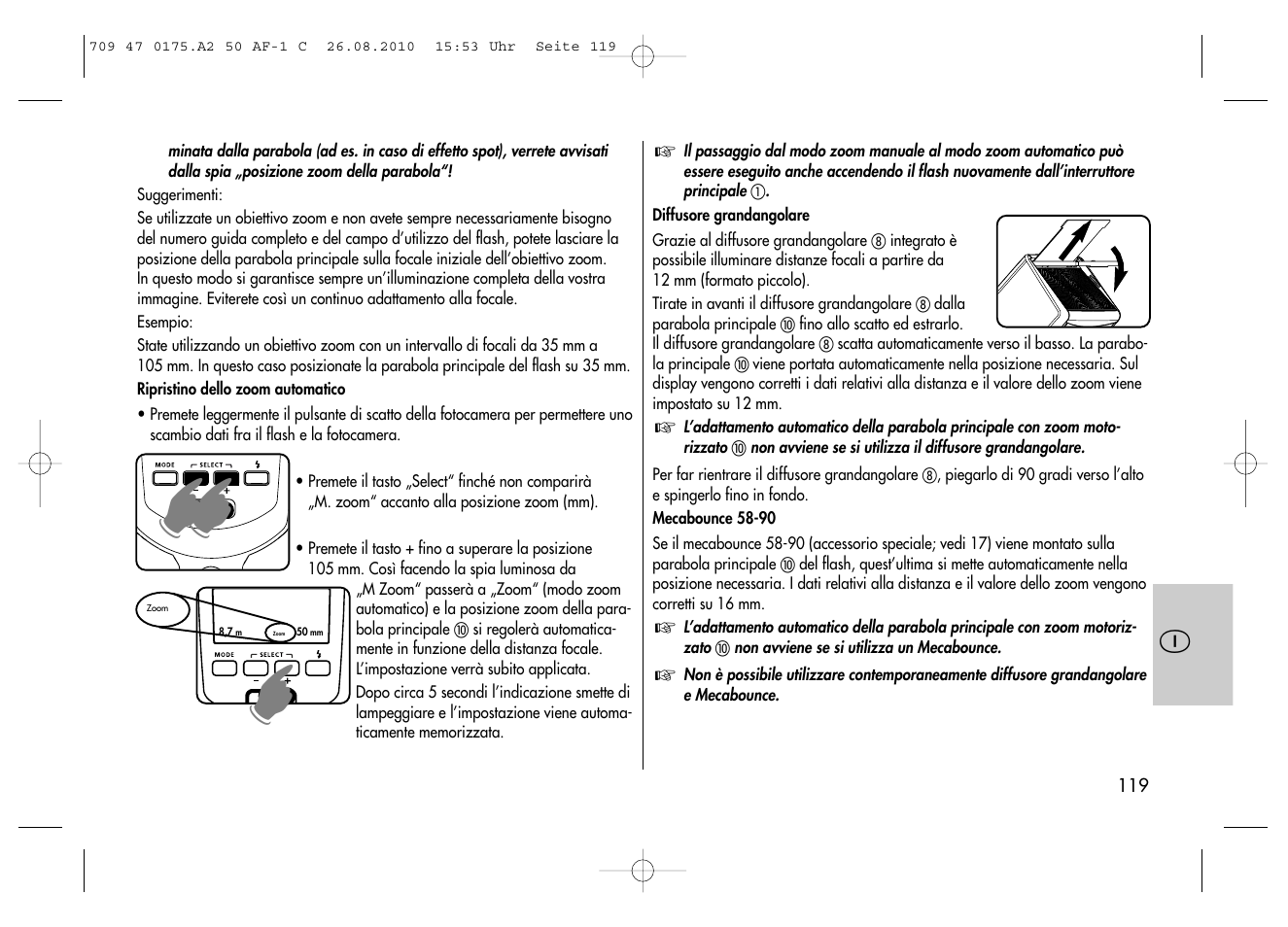 Metz MECABLITZ 50 AF-1 digital Canon User Manual | Page 119 / 174