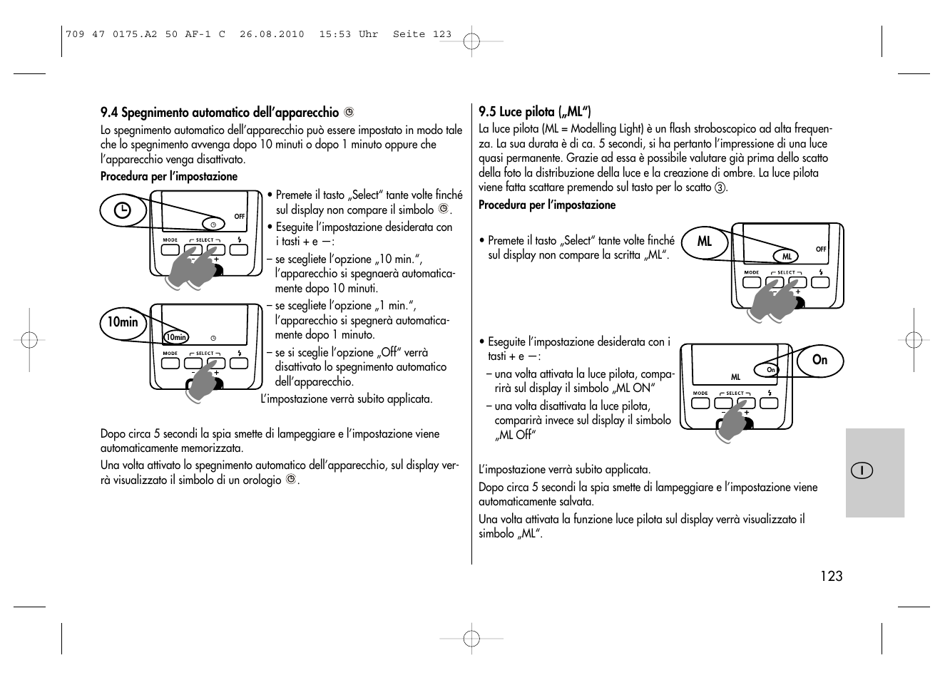 Metz MECABLITZ 50 AF-1 digital Canon User Manual | Page 123 / 174