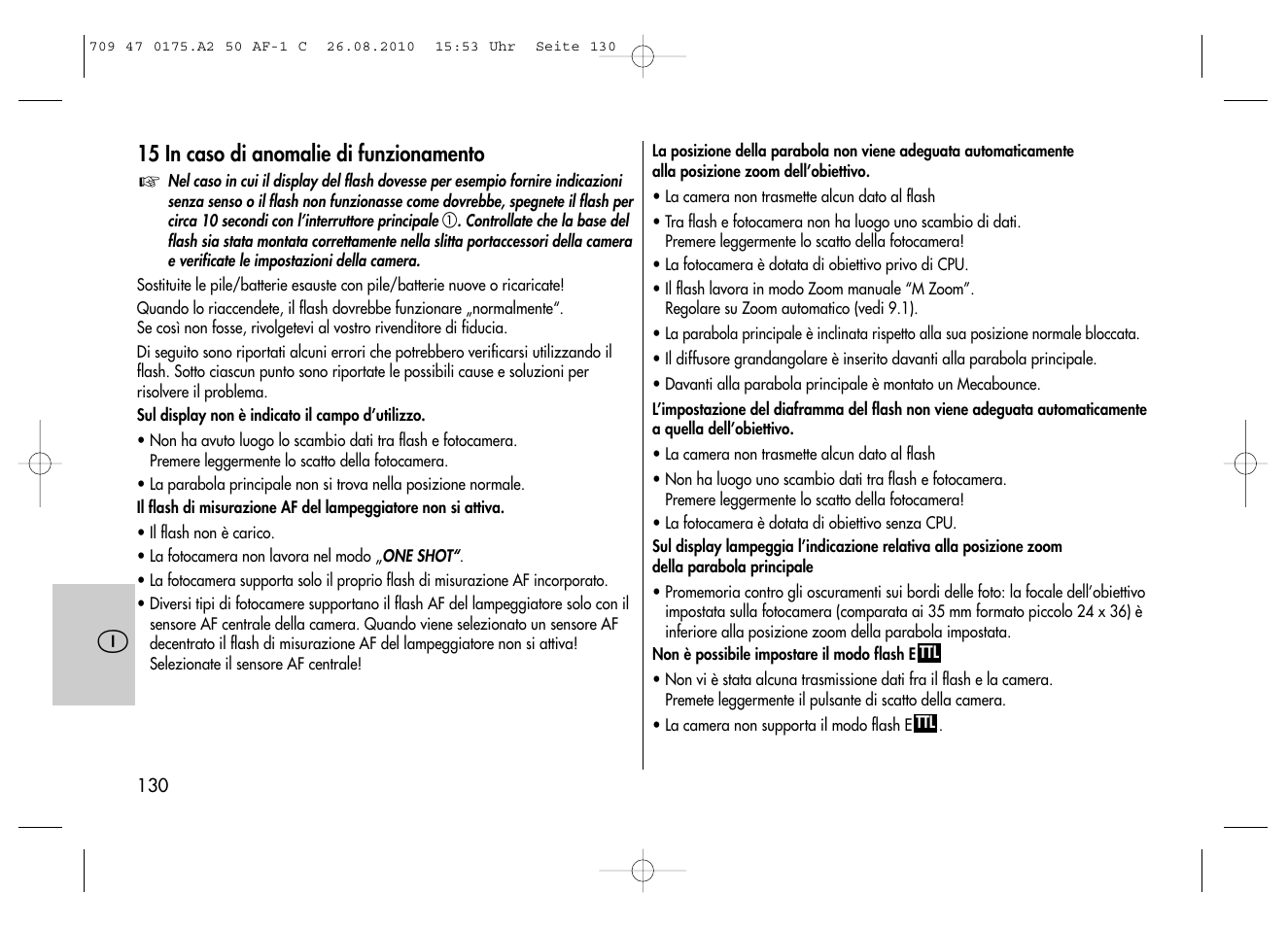 Metz MECABLITZ 50 AF-1 digital Canon User Manual | Page 130 / 174