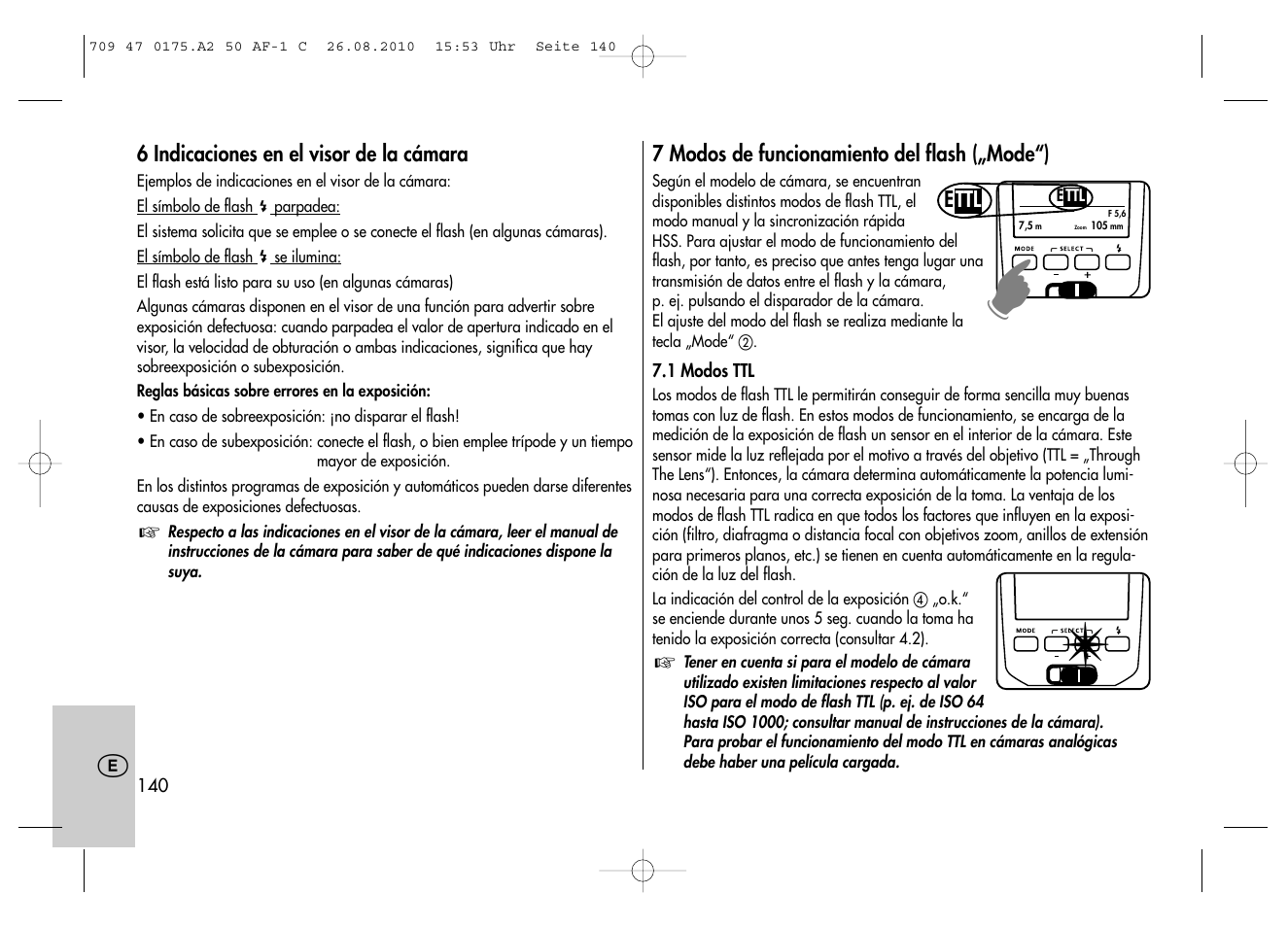 Metz MECABLITZ 50 AF-1 digital Canon User Manual | Page 140 / 174