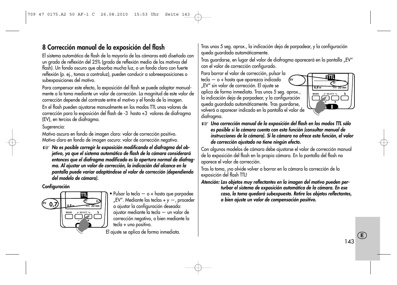 Metz MECABLITZ 50 AF-1 digital Canon User Manual | Page 143 / 174
