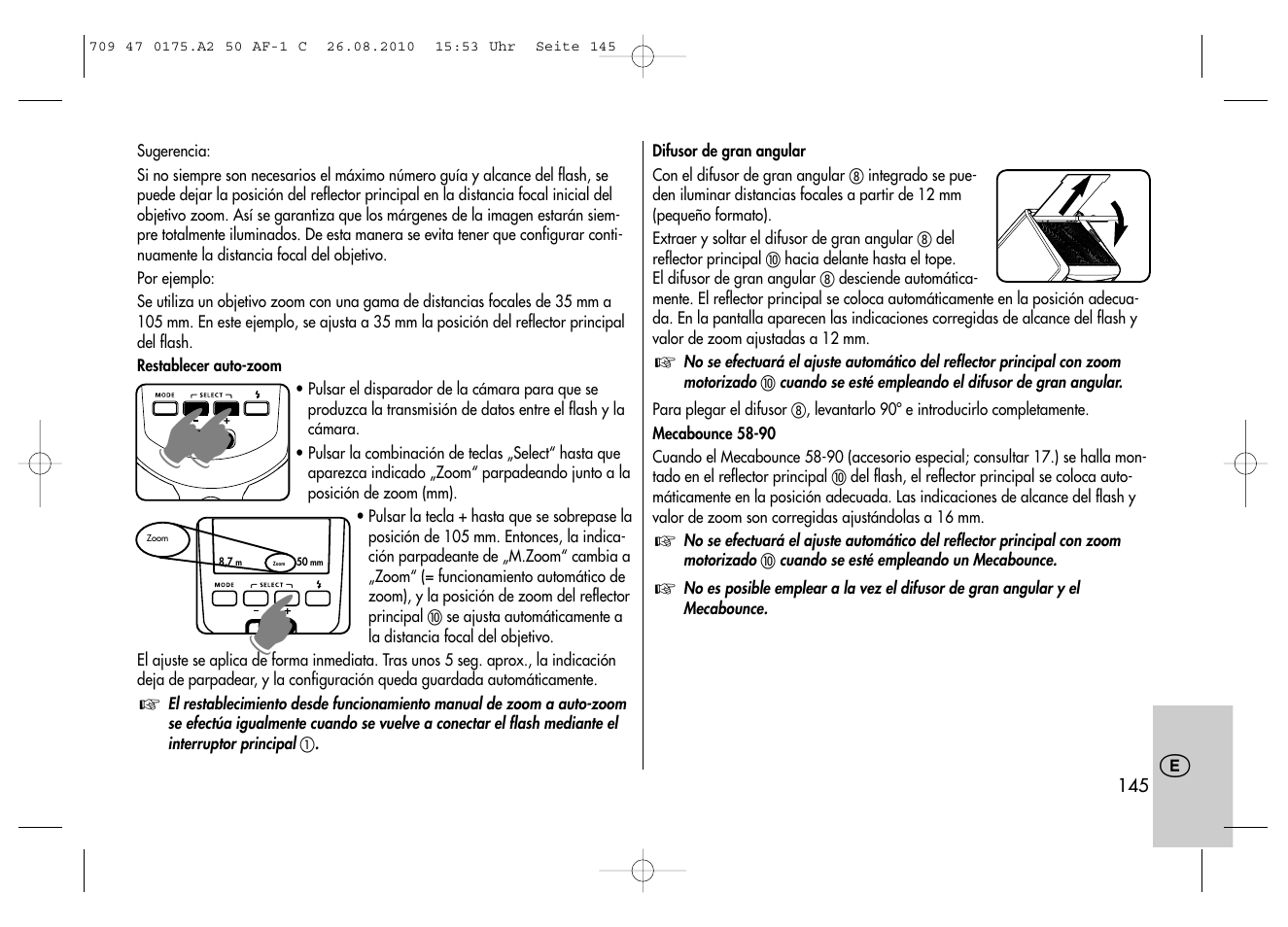 Metz MECABLITZ 50 AF-1 digital Canon User Manual | Page 145 / 174