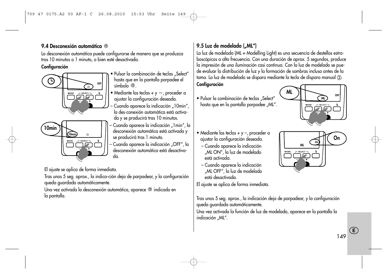 Metz MECABLITZ 50 AF-1 digital Canon User Manual | Page 149 / 174