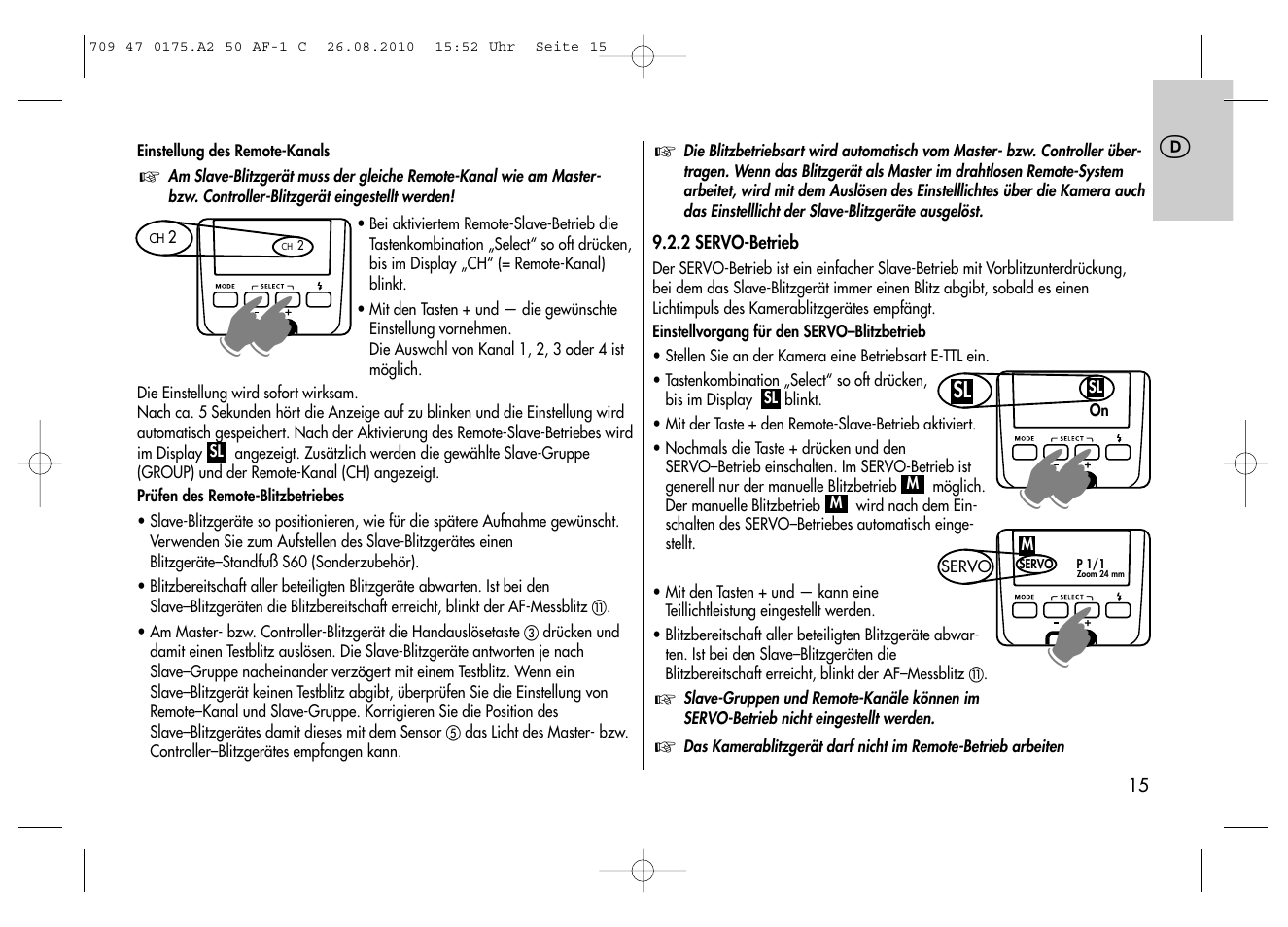Metz MECABLITZ 50 AF-1 digital Canon User Manual | Page 15 / 174