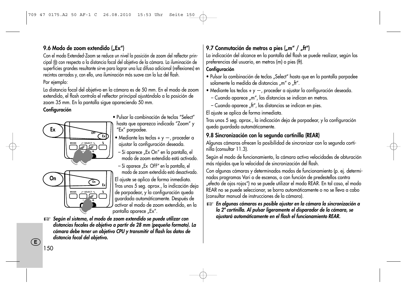 Metz MECABLITZ 50 AF-1 digital Canon User Manual | Page 150 / 174