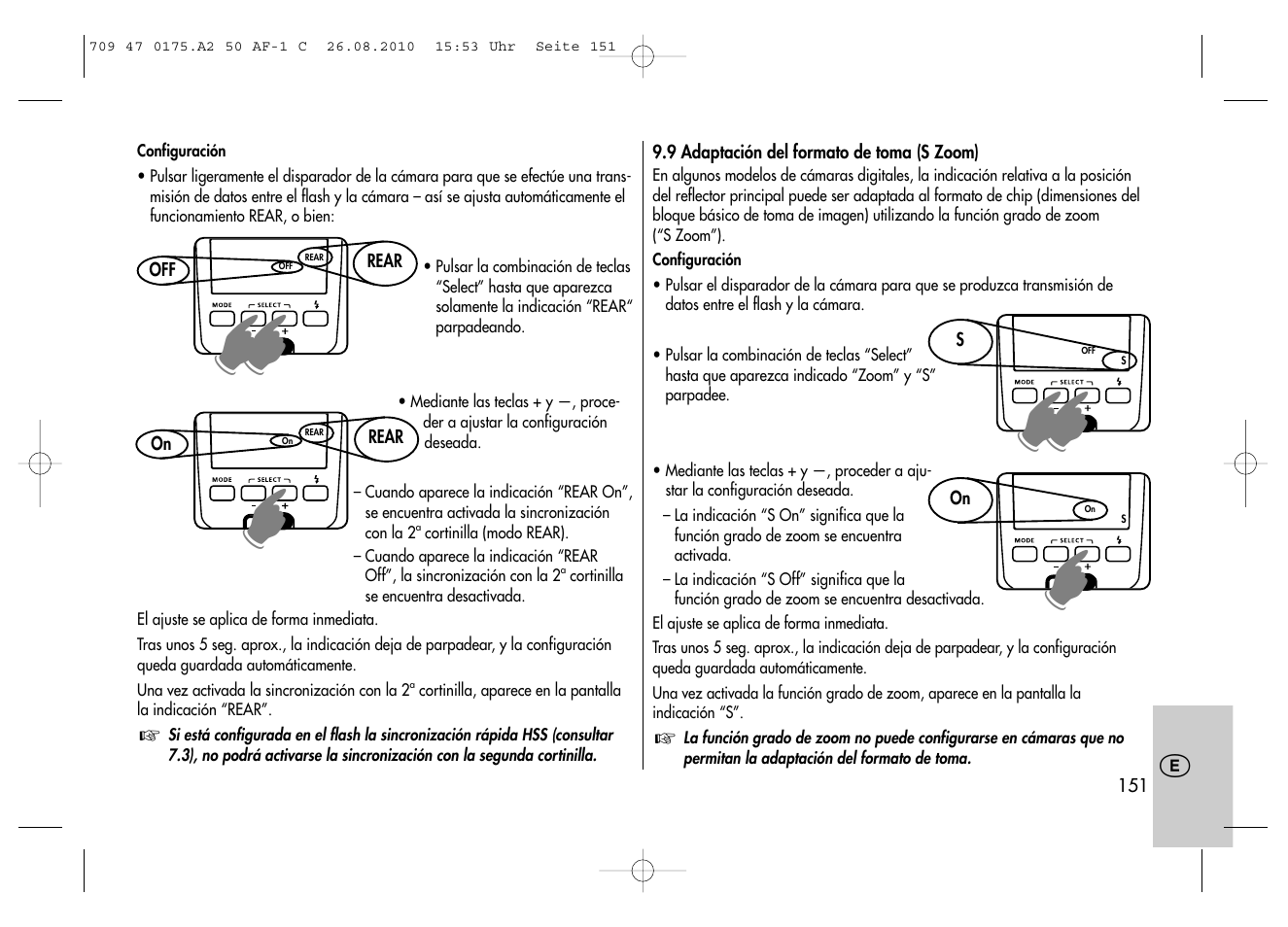 Metz MECABLITZ 50 AF-1 digital Canon User Manual | Page 151 / 174