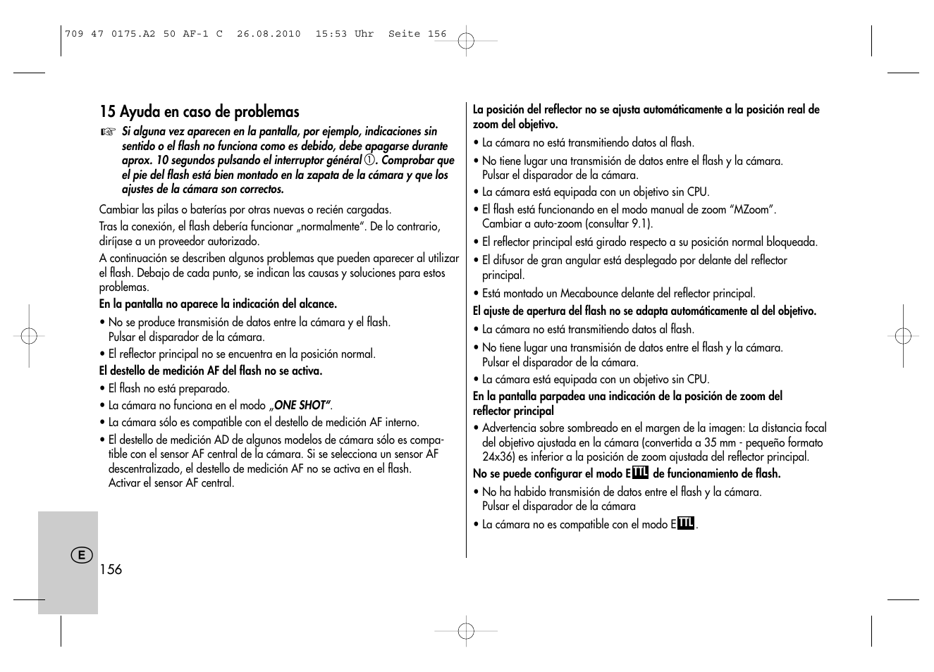 Metz MECABLITZ 50 AF-1 digital Canon User Manual | Page 156 / 174