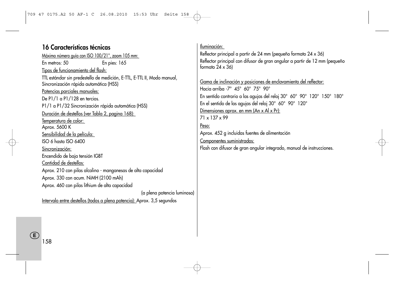 Metz MECABLITZ 50 AF-1 digital Canon User Manual | Page 158 / 174