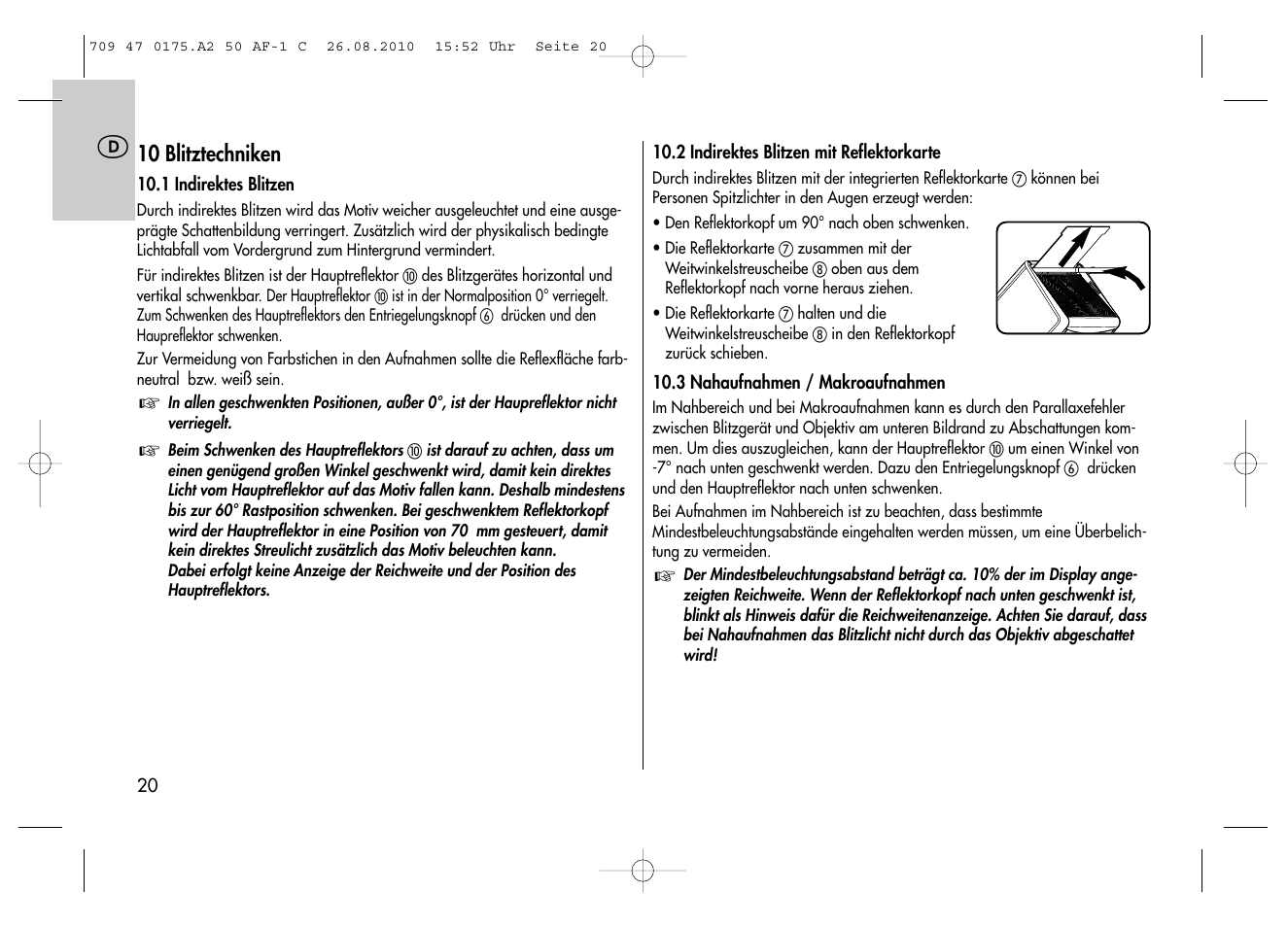 Metz MECABLITZ 50 AF-1 digital Canon User Manual | Page 20 / 174