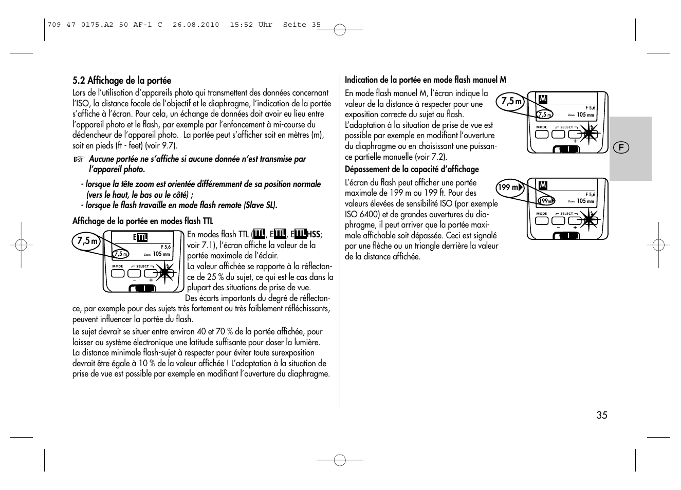 Metz MECABLITZ 50 AF-1 digital Canon User Manual | Page 35 / 174
